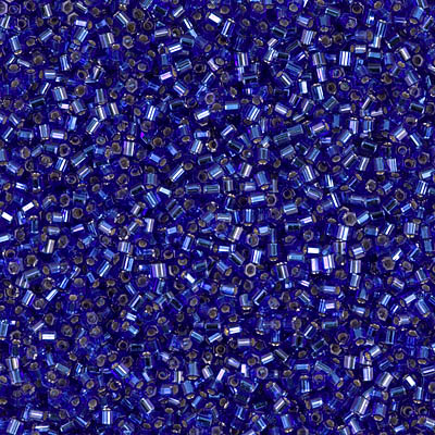 15C-20:  15/0 Cut  Silverlined Cobalt Miyuki Seed Bead 