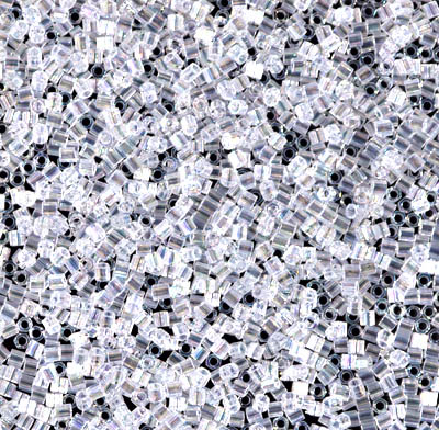 15C-250:  15/0 Cut  Crystal AB Miyuki Seed Bead 