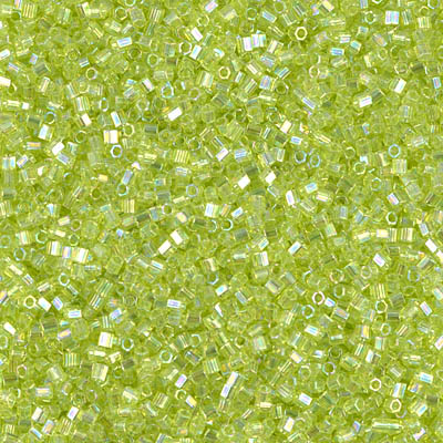 15C-258:  15/0 Cut  Transparent Chartreuse AB  Miyuki Seed Bead 
