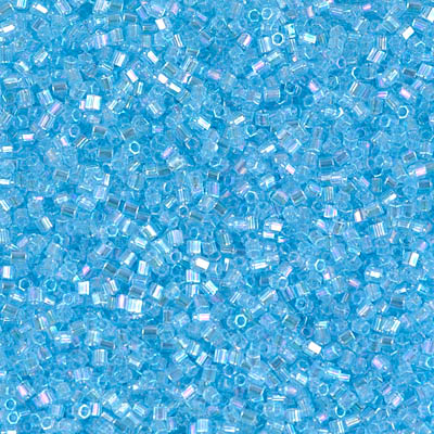 15C-260:  15/0 Cut  Transparent Aqua AB  Miyuki Seed Bead 