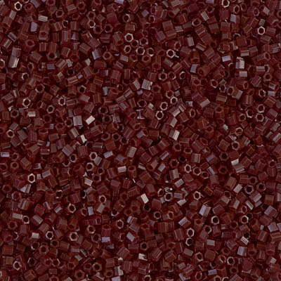 15C-409:  15/0 Cut  Opaque Chocolate Miyuki Seed Bead 