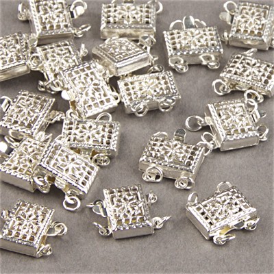 190-006:  Filigree Box Clasp 2 Strand (Sterling or Gold-Filled) - 190-006*
