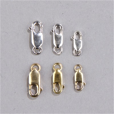 190-135:  Lobster Claw with Ring (Sterling or Gold-Filled) 