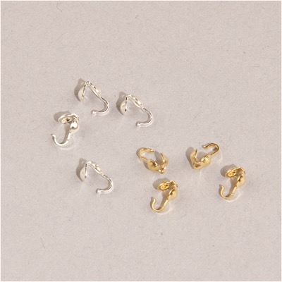 190-198:  Clam Shell Bead Tip (Sterling or Gold-Filled) 