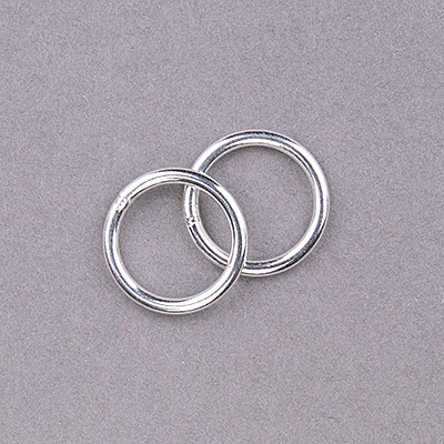 190-252: 14mm Soldered Ring 14ga - Sterling Silver (10 pcs) - 190-252