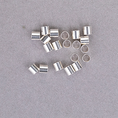 190-316-S: Crimp Tubes 3mm - Sterling Silver (20 pcs) - 190-316-S