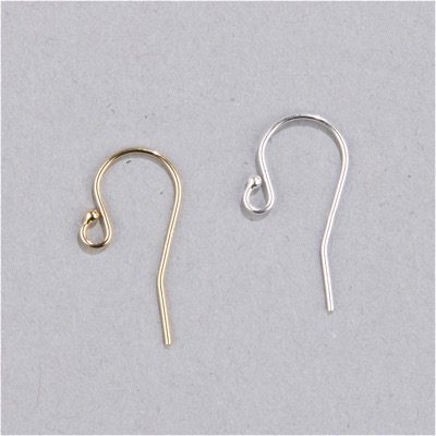 191-018:  Earwire with small ball (Sterling or Gold-Filled) 
