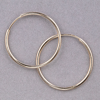 191-019-G:  Gold-Filled 24mm Endless Hoop (2 pcs) - 191-019-G