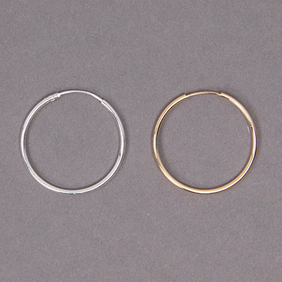 191-019:  24mm Endless Hoop (Sterling or Gold-Filled) 
