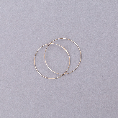191-020-G:  Gold-Filled 40mm Beading Hoop (2 pcs) - 191-020-G
