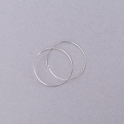 191-020-S: Sterling 40mm Beading Hoop (2 pcs) - 191-020-S
