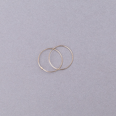 191-021-G:  Gold-Filled 25mm Beading Hoop (2 pcs) - 191-021-G