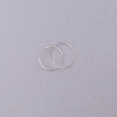 191-021-S: Sterling 25mm Beading Hoop (2 pcs) - 191-021-S