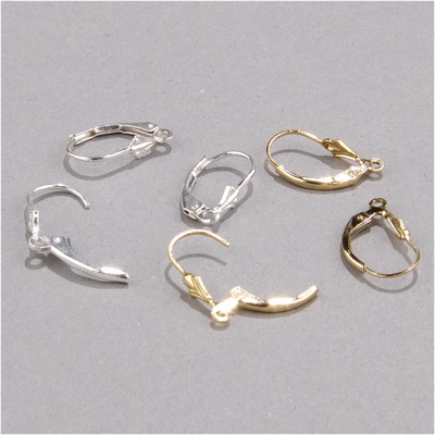 191-134:  Leverback Earwire Fleur de Lis (Sterling or Gold-Filled) 