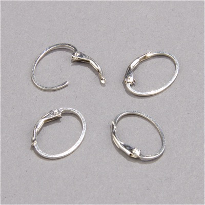 191-136:  Leverback Earwire Oval Sterling (10pcs) 