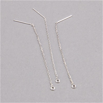 191-140:  Ear Threader Sterling Cable Chain (10pc) 