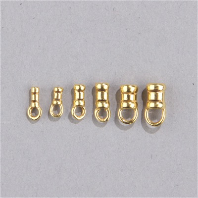 191-502:  Vermeil Crimp Ends with Loop 