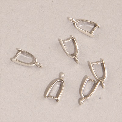 191-540:  Sterling Plain Bail with Peg (10pcs) 