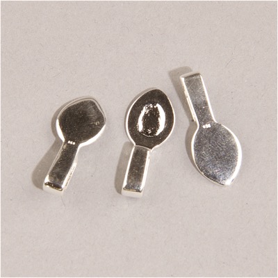 191-561: 23x10mm Sterling Glue on Fan Bail (5pcs) 
