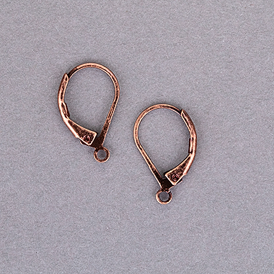 192-534-AC: Leverback Earwire - Antique Copper (10 pcs) - 192-534-AC