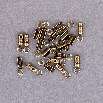 192-540-AB: 1mm Antique Brass Folding Crimp (20 pcs) - 192-540-AB