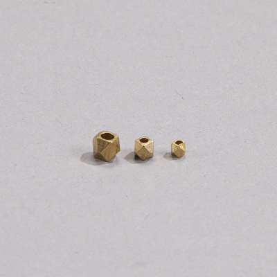 192-BR: Brass Faceted Metal Beads 
