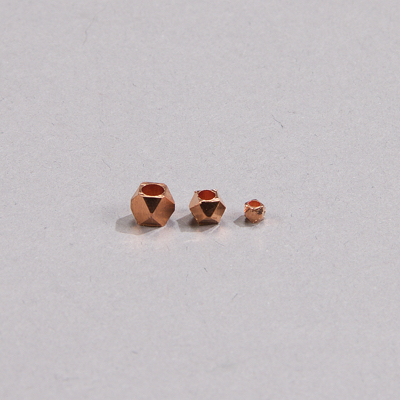 192-CP: Copper Faceted Metal Beads 