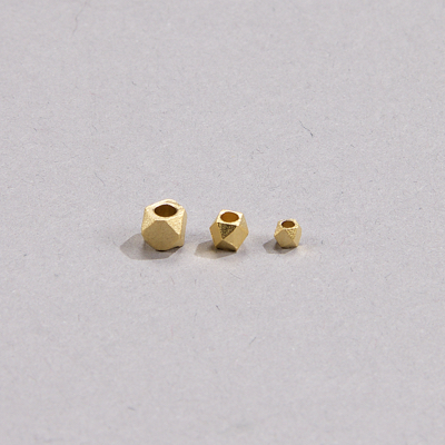 192-MG: Matte Gold Faceted Metal Beads 