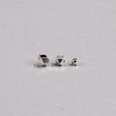 192-SP: Silver Faceted Metal Beads 