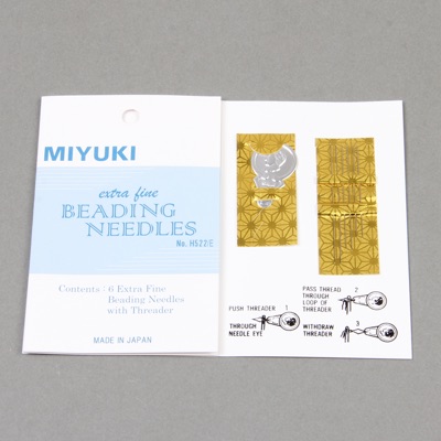 193-105: Japanese Value Pack Thin Beading Needles 6pc + Threader