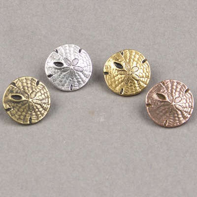 194-003: 16mm Sand Dollar Button - (1pc) 