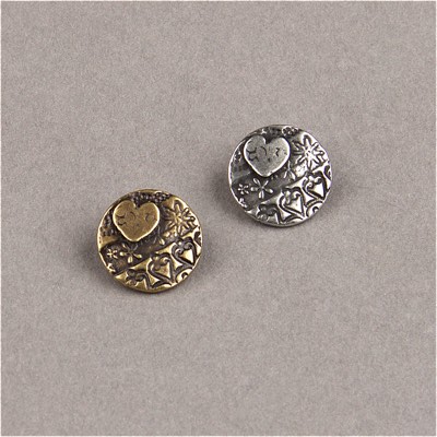 194-017: 17mm Amor Round Button - (1pc) 