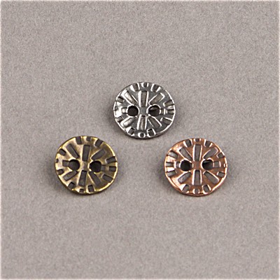 194-018: 15mm Round Radiant Button - (1pc) 