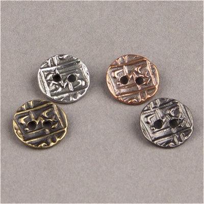 194-019: 18mm Round Coin Button - (1pc) 