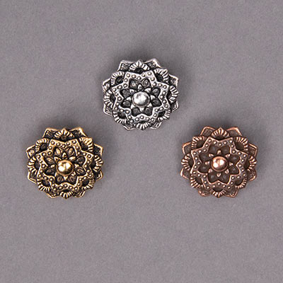 194-029: 16.5mm Mandala Button - (1 pc) 
