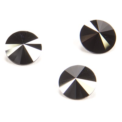 2-1122-009:  14mm Jet Hematite Rivoli  |  1 pc 