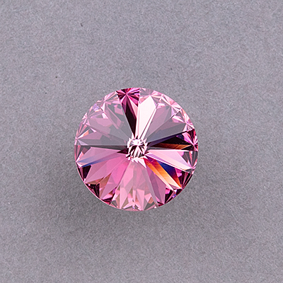 2-1122-024:  14mm Rose Foil Rivoli  |  1 pc 