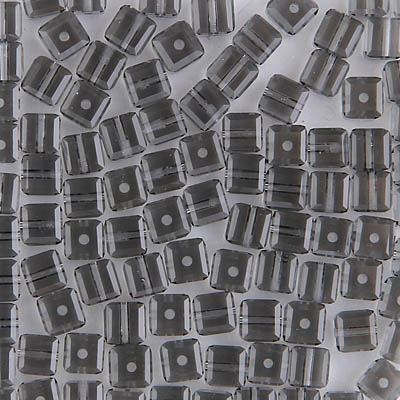 282-140-BD:  4mm Black Diamond Swarovski Crystal Cube (12 pcs) - Discontinued 
