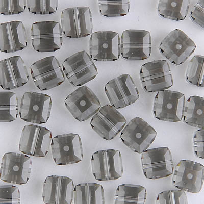 282-160-BD:  6mm Black Diamond Swarovski Crystal Cube (12 pcs) 