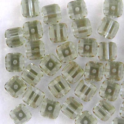 282-160-CANT:  6mm Cantaloupe Swarovski Crystal Cube (12 pcs) 
