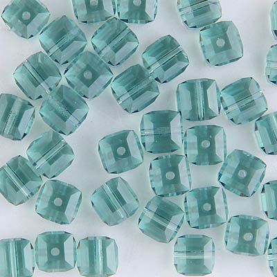 282-160-ER:  6mm Erinite Swarovski Crystal Cube (12 pcs) 