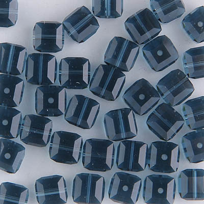 282-160-MN:  6mm Montana Swarovski Crystal Cube (12 pcs) 