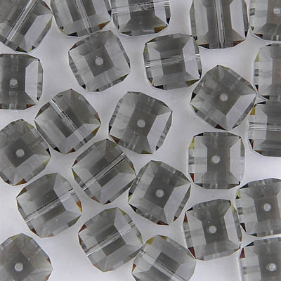 282-180-BD:  8mm Black Diamond Swarovski Crystal Cube (12 pcs) 