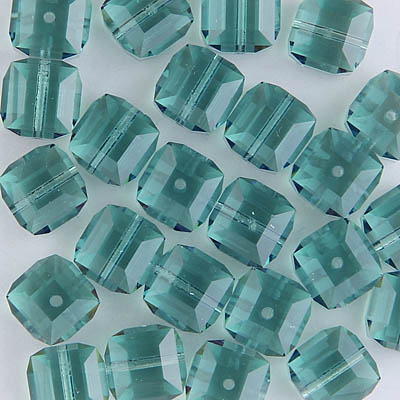 282-180-ER:  8mm Erinite Swarovski Crystal Cube (12 pcs) 