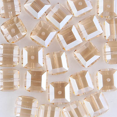 282-180-GSHAB:  8mm Crystal Golden Shadow Swarovski Crystal Cube (12 pcs) 