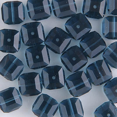 282-180-MN:  8mm Montana Swarovski Crystal Cube (12 pcs) 