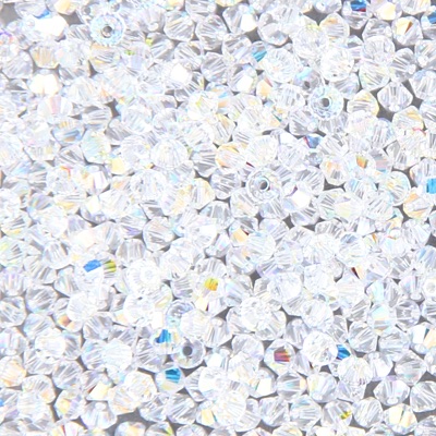 283-061:  3mm bicone  Crystal AB 36 pcs 
