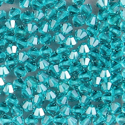 284-025:  5328 4mm bicone  Blue Zircon (36 pcs) 