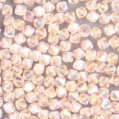 284-171:  5328 4mm bicone  Lt Peach AB (36 pcs) - Discontinued 