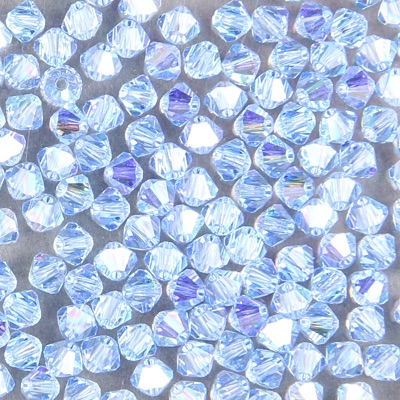 284-186:  5328 4mm bicone  Lt Sapphire AB (36 pcs) - Discontinued 